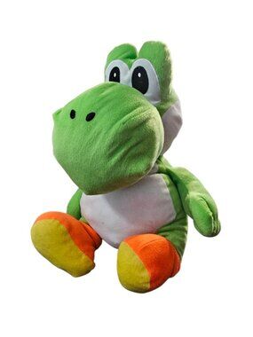 Super Mario Bros Yoshi Jumbo Plush 21” Stuffed Plush Nintendo w/ Secret Pocket